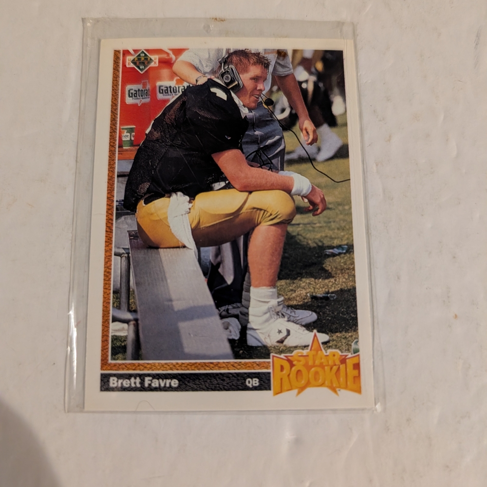 Upper Deck 1991 Green Bay Packers Brett Favre Star Rookie Card #13
